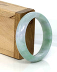 Baikalla Jewelry Jadeite Jade Bangle Bracelet Genuine Burmese Lavender Green Jadeite Jade Bangle Bracelet (54.66 mm)