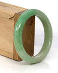 Baikalla Jewelry Jadeite Jade Bangle Bracelet Genuine Burmese Yellowish Green Jadeite Jade Bangle (58.15 mm)
