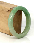 Baikalla Jewelry Jadeite Jade Bangle Bracelet Genuine Burmese Yellowish Green Jadeite Jade Bangle (58.15 mm)