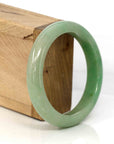 Baikalla Jewelry Jadeite Jade Bangle Bracelet Genuine Burmese Yellowish Green Jadeite Jade Bangle (58.15 mm)