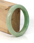 Baikalla Jewelry Jadeite Jade Bangle Bracelet Genuine Burmese Yellowish Green Jadeite Jade Bangle (58.15 mm)