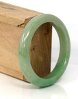 Baikalla Jewelry Jadeite Jade Bangle Bracelet Genuine Burmese Yellowish Green Jadeite Jade Bangle (58.15 mm)