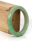 Baikalla Jewelry Jadeite Jade Bangle Bracelet Genuine Burmese Yellowish Green Jadeite Jade Bangle (58.15 mm)