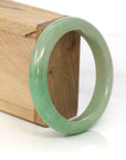Baikalla Jewelry Jadeite Jade Bangle Bracelet Genuine Burmese Yellowish Green Jadeite Jade Bangle (58.15 mm)