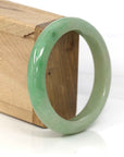Baikalla Jewelry Jadeite Jade Bangle Bracelet Genuine Burmese Yellowish Green Jadeite Jade Bangle (58.15 mm)
