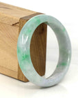 Baikalla Jewelry Jadeite Jade Bangle Bracelet Baikalla Classic Lavender-Green Natural Burmese Jadeite Jade Bangle (58.73 mm )