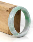 Baikalla Jewelry Jadeite Jade Bangle Bracelet Baikalla Classic Lavender-Green Natural Burmese Jadeite Jade Bangle (58.73 mm )