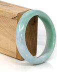 Baikalla Jewelry Jadeite Jade Bangle Bracelet High-quality Green Natural Burmese Jadeite Jade Bangle (59.68 mm )