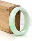 Baikalla Jewelry Jadeite Jade Bangle Bracelet High-quality Lavender-Green Natural Burmese Jadeite Jade Bangle (54.89 mm )