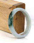 Baikalla Jewelry Jadeite Jade Bangle Bracelet Genuine Burmese Ice Blue Oval Jadeite Jade Bangle (50.95 mm)