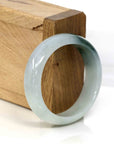 Baikalla Jewelry Jadeite Jade Bangle Bracelet Genuine Burmese Ice Blue Oval Jadeite Jade Bangle (50.95 mm)