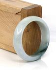 Baikalla Jewelry Jadeite Jade Bangle Bracelet Genuine Burmese Ice Blue Oval Jadeite Jade Bangle (50.95 mm)