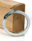 Baikalla Jewelry Jadeite Jade Bangle Bracelet Genuine Burmese Ice Blue Oval Jadeite Jade Bangle (50.95 mm)