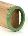 Baikalla Jewelry Jadeite Jade Bangle Bracelet Genuine Burmese Yellowish Green Jadeite Jade Bangle (57.70 mm)