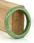 Baikalla Jewelry Jadeite Jade Bangle Bracelet Genuine Burmese Yellowish Green Jadeite Jade Bangle (57.70 mm)