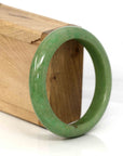 Baikalla Jewelry Jadeite Jade Bangle Bracelet Genuine Burmese Yellowish Green Jadeite Jade Bangle (57.70 mm)