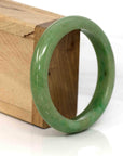 Baikalla Jewelry Jadeite Jade Bangle Bracelet Genuine Burmese Yellowish Green Jadeite Jade Bangle (57.70 mm)