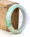 Baikalla Jewelry Jadeite Jade Bangle Bracelet Baikalla's Classic High-quality Lavender-Green Natural Burmese Jadeite Jade Bangle (54.32 mm)