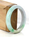 Baikalla Jewelry Jadeite Jade Bangle Bracelet Baikalla's Classic High-quality Lavender-Green Natural Burmese Jadeite Jade Bangle (54.32 mm)