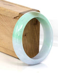 Baikalla Jewelry Jadeite Jade Bangle Bracelet High-quality Lavender-Green Natural Burmese Jadeite Jade Bangle (57.12 mm )