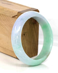 Baikalla Jewelry Jadeite Jade Bangle Bracelet High-quality Lavender-Green Natural Burmese Jadeite Jade Bangle (57.12 mm )