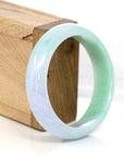 Baikalla Jewelry Jadeite Jade Bangle Bracelet High-quality Lavender-Green Natural Burmese Jadeite Jade Bangle (57.12 mm )