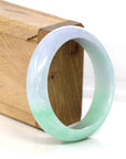 Baikalla Jewelry Jadeite Jade Bangle Bracelet High-quality Lavender-Green Natural Burmese Jadeite Jade Bangle (57.12 mm )