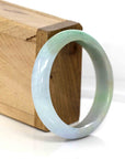 Baikalla Jewelry Jadeite Jade Bangle Bracelet Baikalla Classic Lavender-Green Natural Burmese Jadeite Jade Bangle (54.91 mm )