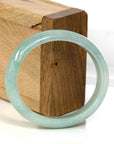 Baikalla Jewelry Jadeite Jade Bangle Bracelet Baikalla Genuine Burmese Green Jadeite Jade Oval Bangle (55.8 mm)