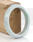 Baikalla Jewelry Jadeite Jade Bangle Bracelet Baikalla "Classic Bangle" Whitish Natural Burmese Jadeite Jade Bangle (58.80mm )
