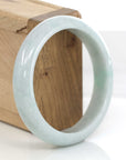 Baikalla Jewelry Jadeite Jade Bangle Bracelet Baikalla "Classic Bangle" Whitish Natural Burmese Jadeite Jade Bangle (58.80mm )