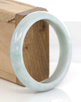 Baikalla Jewelry Jadeite Jade Bangle Bracelet Baikalla "Classic Bangle" Whitish Natural Burmese Jadeite Jade Bangle (58.80mm )