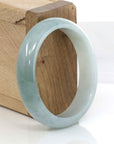 Baikalla Jewelry Jadeite Jade Bangle Bracelet Genuine Burmese Ice Blue Oval Jadeite Jade Bangle (50.95 mm)