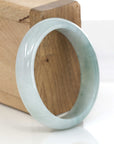 Baikalla Jewelry Jadeite Jade Bangle Bracelet Genuine Burmese Ice Blue Oval Jadeite Jade Bangle (50.95 mm)