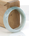 Baikalla Jewelry Jadeite Jade Bangle Bracelet Genuine Burmese Ice Blue Oval Jadeite Jade Bangle (50.95 mm)