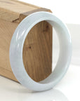 Baikalla Jewelry Jadeite Jade Bangle Bracelet Baikalla "Classic Bangle" Whitish Natural Burmese Jadeite Jade Bangle (58.80mm )