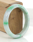 Baikalla Jewelry Jadeite Jade Bangle Bracelet Genuine Burmese Lavender & Green Jadeite Jade Bangle Bracelet ( 59.21 mm )