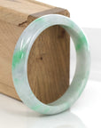 Baikalla Jewelry Jadeite Jade Bangle Bracelet Genuine Burmese Lavender & Green Jadeite Jade Bangle Bracelet ( 59.21 mm )
