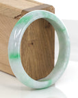 Baikalla Jewelry Jadeite Jade Bangle Bracelet Genuine Burmese Lavender & Green Jadeite Jade Bangle Bracelet ( 59.21 mm )