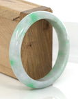Baikalla Jewelry Jadeite Jade Bangle Bracelet Genuine Burmese Lavender & Green Jadeite Jade Bangle Bracelet ( 59.21 mm )