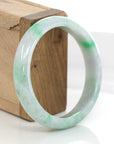 Baikalla Jewelry Jadeite Jade Bangle Bracelet Genuine Burmese Lavender & Green Jadeite Jade Bangle Bracelet ( 59.21 mm )