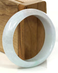 Baikalla Jewelry Jadeite Jade Bangle Bracelet Baikalla Classic Lavender Natural Burmese Jadeite Jade Oval Bangle (57.66 mm )