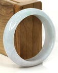 Baikalla Jewelry Jadeite Jade Bangle Bracelet Baikalla Classic Lavender Natural Burmese Jadeite Jade Oval Bangle (57.66 mm )