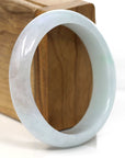 Baikalla Jewelry Jadeite Jade Bangle Bracelet Baikalla Classic Lavender Natural Burmese Jadeite Jade Oval Bangle (57.66 mm )