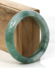 Baikalla Jewelry Jadeite Jade Bangle Bracelet Forest Green Classic Real Jadeite Jade Bangle Bracelet (57.34 mm)