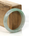 Baikalla Jewelry Jadeite Jade Bangle Bracelet Genuine Burmese Blue- Green Jadeite Jade Oval Bangle (55.58 mm)