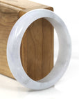 Baikalla Jewelry Jadeite Jade Bangle Bracelet Genuine Burmese Lavender Jadeite Jade Bangle Bracelet (58.47 mm)