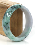 Baikalla Jewelry Jadeite Jade Bangle Bracelet Baikalla Classic Purple Green Lavender Natural Jadeite Jade Bangle ( 59.65 mm )
