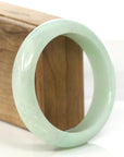 Baikalla Jewelry Jadeite Jade Bangle Bracelet Baikalla "Classic Bangle" Blue Green Natural Burmese Jadeite Jade Bangle ( 57.8 mm )