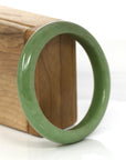 Baikalla Jewelry Jadeite Jade Bangle Bracelet Genuine Burmese Yellowish Green Jadeite Jade Bangle (57.10 mm)